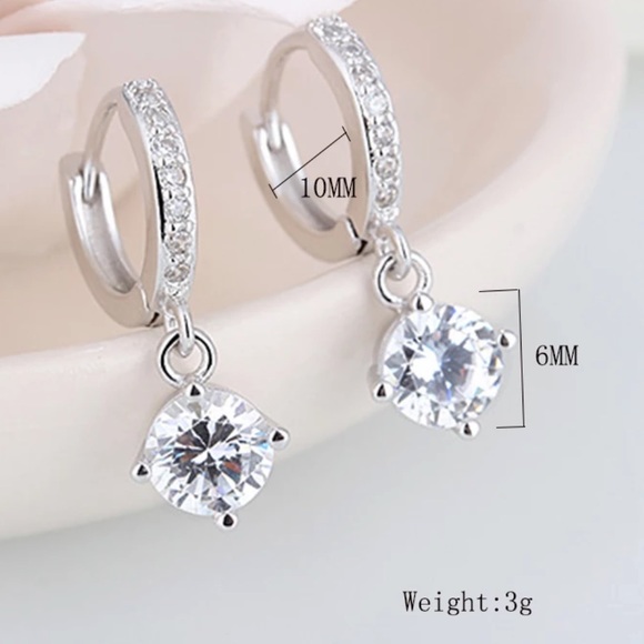 ✨Insta glitter sterling silver earrings - Picture 4 of 4